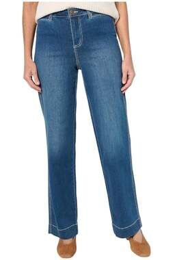 Belle Kim Gravel Jeans Womens 6 Tall Triple Luxe Denim Medium Wash Trousers